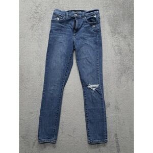 Joe's Jeans Womens 28 Blue Measured 27x25 Distressed Skinny Stretch‎ Denim